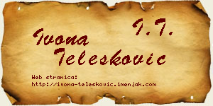 Ivona Telesković vizit kartica